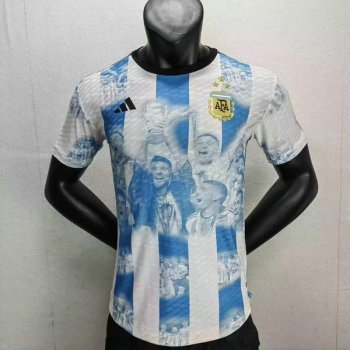 Versione del giocatore maglia Argentin Commemorazione Campione 2022