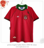 prima maglia Galles Retro 1994-96 rosso