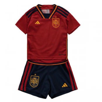 prima maglia Spagna bambino Coppa del Mondo 2022