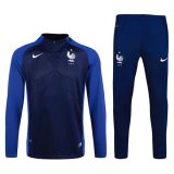 maglia Francia formazione manica lunga Blu scuro 2018