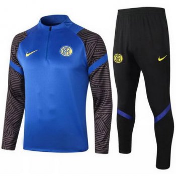 maglia Inter formazione manica lunga blu 2021