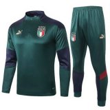 maglia Italia formazione manica lunga verde 2021