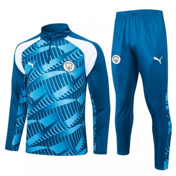 maglia Manchester City formazione manica lunga blu 2024