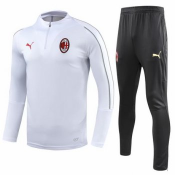 maglia Milan formazione manica lunga bianco 2019