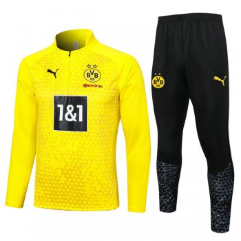 maglia Borussia Dortmund formazione manica lunga Giallo-01 2024
