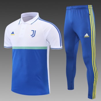 maglia Juventus Polo Blu Bianco 2023