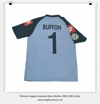 Portiere maglia Juventus Retro Buffon 2002 2003 blu