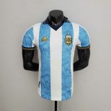 Versione del giocatore maglia Argentin 2023 Blu bianco