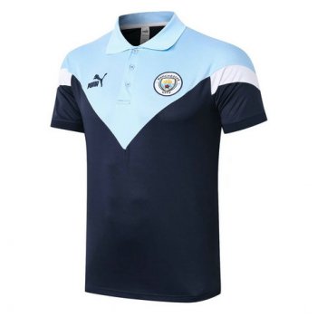 maglia Manchester City Polo Blu scuro 2021
