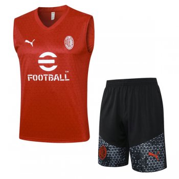 maglia gilet Milan rosso 2024