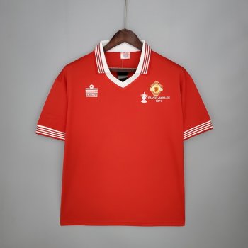 prima maglia Manchester United Retro rosso 1977
