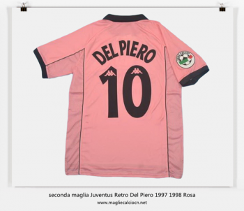 seconda maglia Juventus Retro Del Piero 1997 1998 Rosa