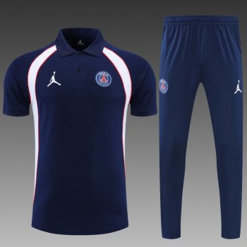 maglia PSG Jordan Polo Blu Reale 2023