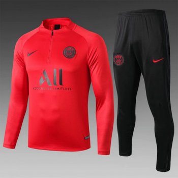 maglia PSG formazione manica lunga rosso 2020
