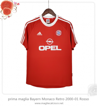 Nuova prima maglia Bayern Monaco Retro 2000-01 Rosso