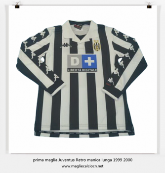 prima maglia Juventus Retro manica lunga 1999 2000