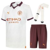 seconda maglia Manchester City bambino 2024 con calze