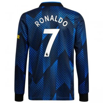 terza maglia Manchester United manica lunga Ronaldo 2022