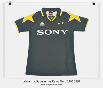 prima maglia Juventus Retro Nero 1996 1997