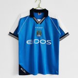 prima maglia Manchester City Retro 1999-2001 blu