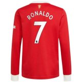 prima maglia Manchester United manica lunga Ronaldo 2022