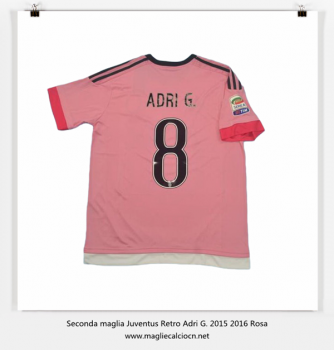 Seconda maglia Juventus Retro Adri G. 2015 2016 Rosa