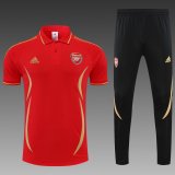 maglia Arsenal Polo Rosso Nero Oro 2023