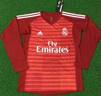 portiere maglia Real Madrid manica lunga 2019 rosso