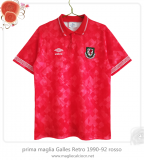 prima maglia Galles Retro 1990-92 rosso