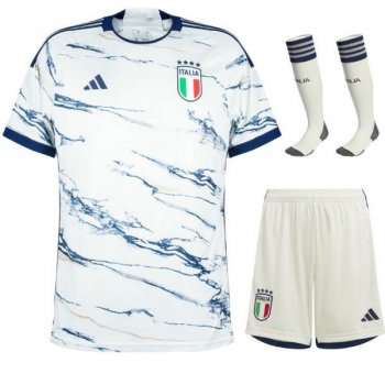 seconda maglia Italia bambino 2024 con calze