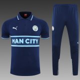 maglia Manchester City Polo Blu Reale 2023