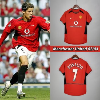 prima maglia Manchester United Ronaldo Retro 02-04