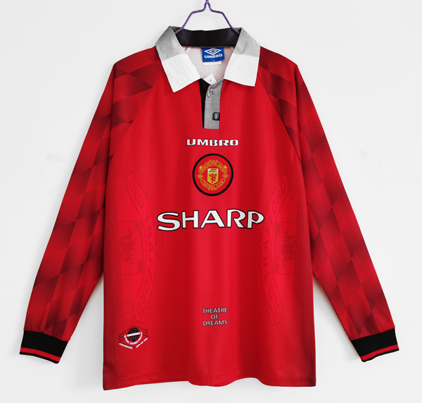 Nuova prima maglia Manchester United Retro manica lunga 1996 1997